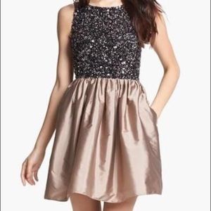 Adrianna Papell Embellish Bodice Mini Cupcake Fit